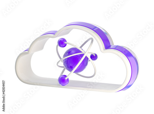Science and cloud technology icon