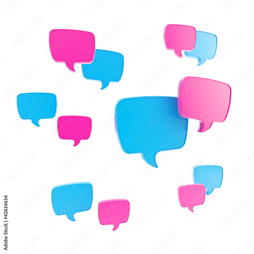 Speech bubble as communication illustration