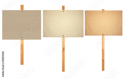 blank protest sign board