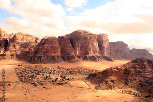 Beautiful view of the wadi rum in Jordan.