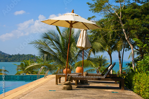 Swimming pool near the sea