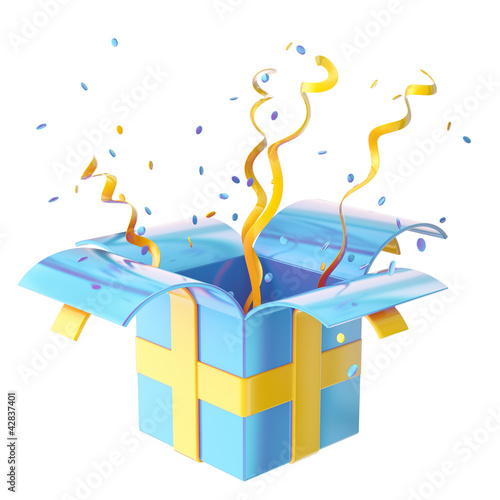 Holiday gift box with confe...