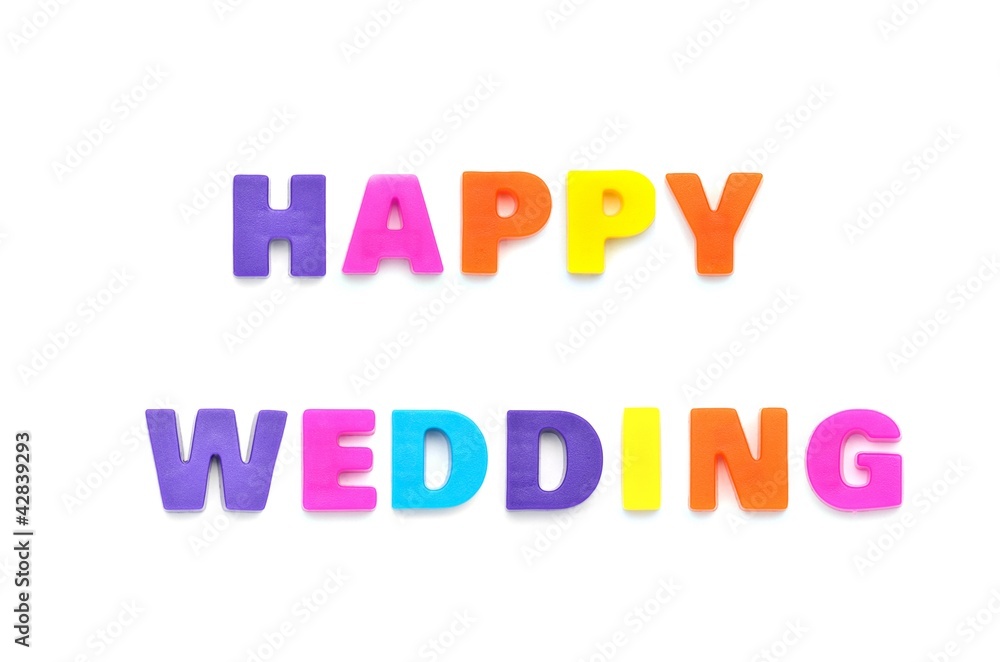 アルファベット　HAPPY WEDDING