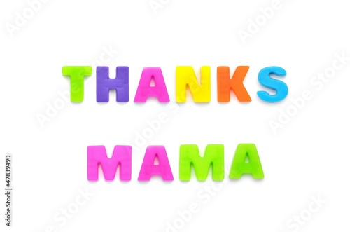 アルファベット THANKS MAMA