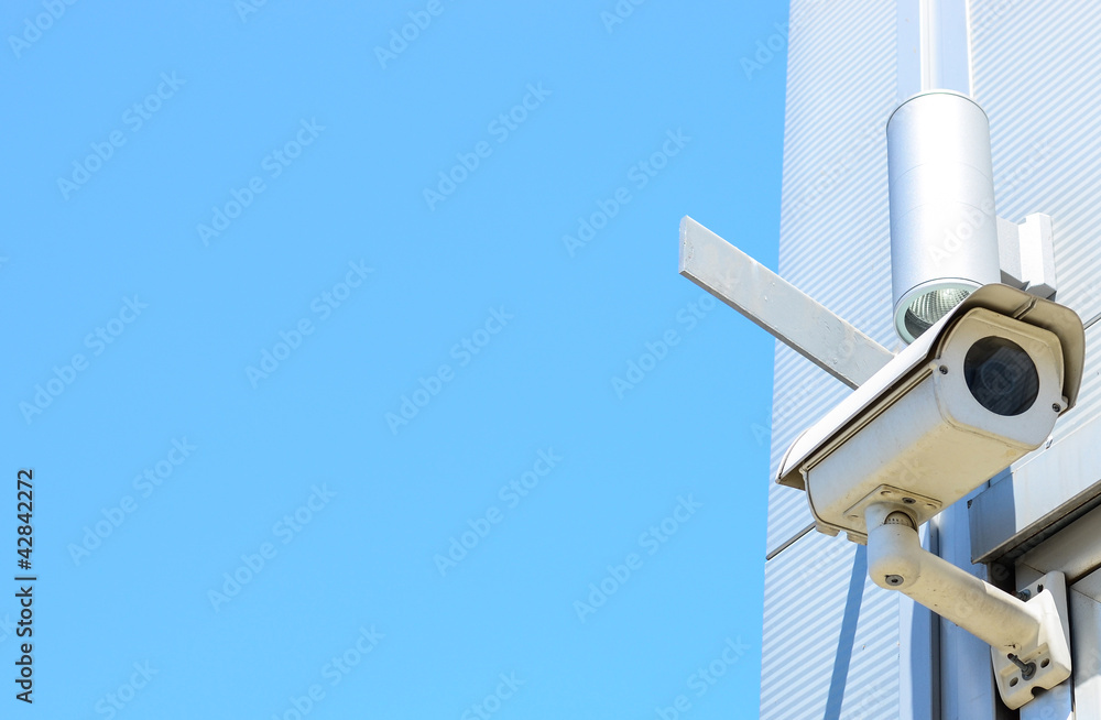 Camera system on building