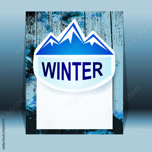 Vector mountain landmark emblem