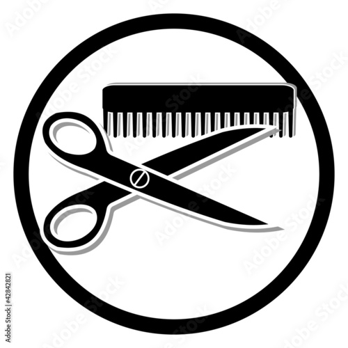 haircut or hair salon symbol
