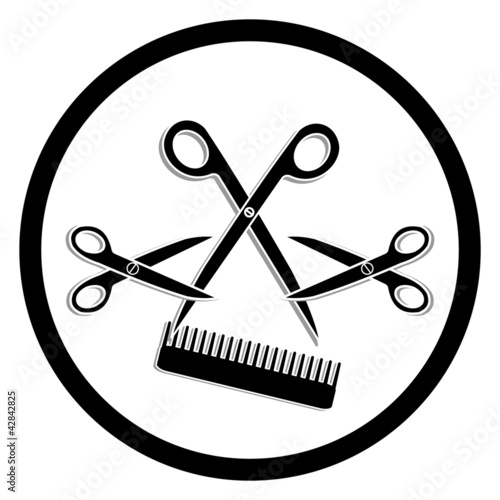 haircut or hair salon symbol