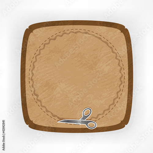 vector scissors cutting sticker