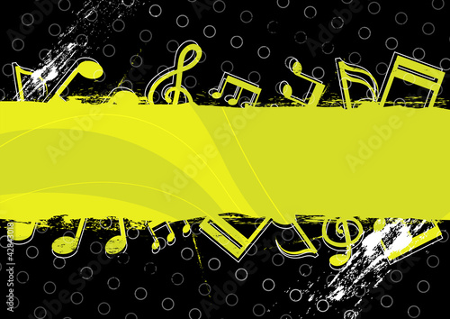 Music grunge banner background design