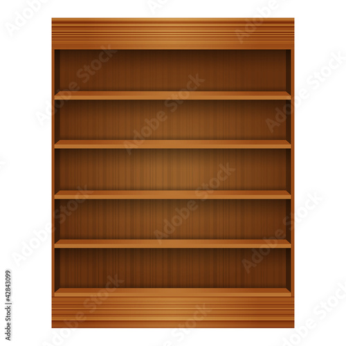 blank Wooden book Shelf