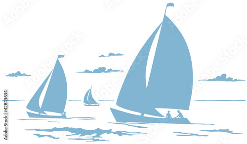 Segelboote Zeichnung photo