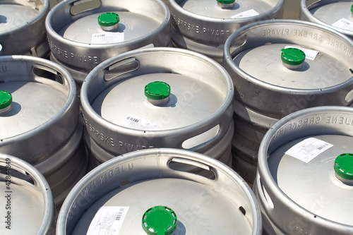 Metal beer barrels