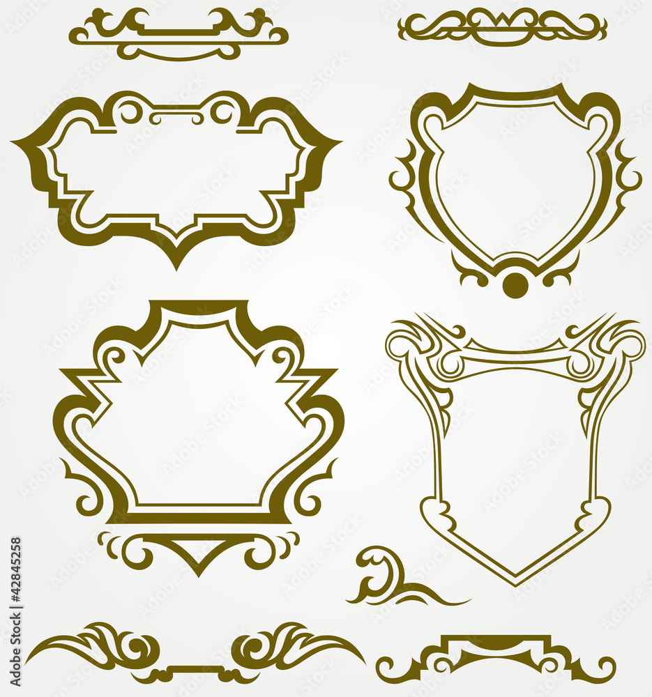 Calligraphic design element and page decoration Calligraphic design element and page decoration