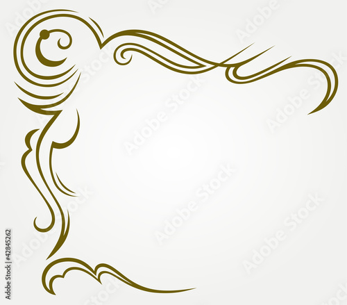 Calligraphic design element and page decoration