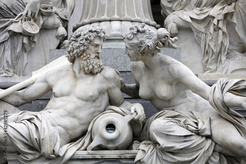 Detail of Pallas-Athene fountain, Vienna
