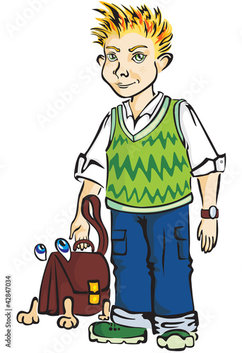 Student with a bag