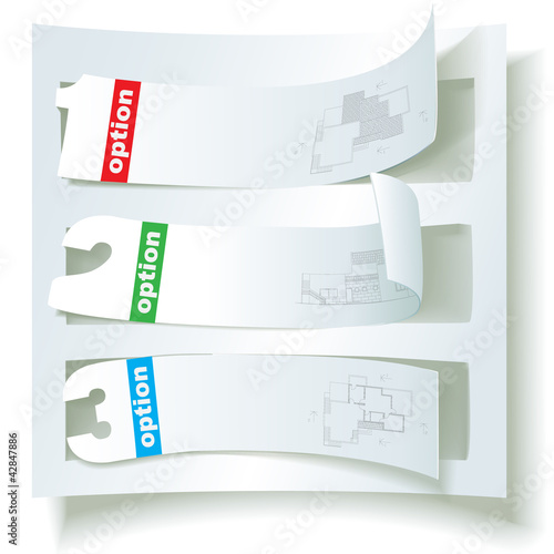 Set of Architectural Web Banners. Isolated on light background