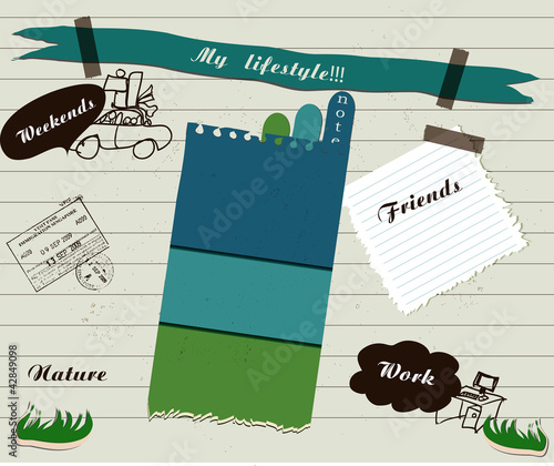 Vector scrapbook details set