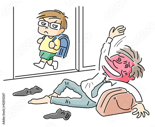 子供に軽蔑される酔ったお父さん