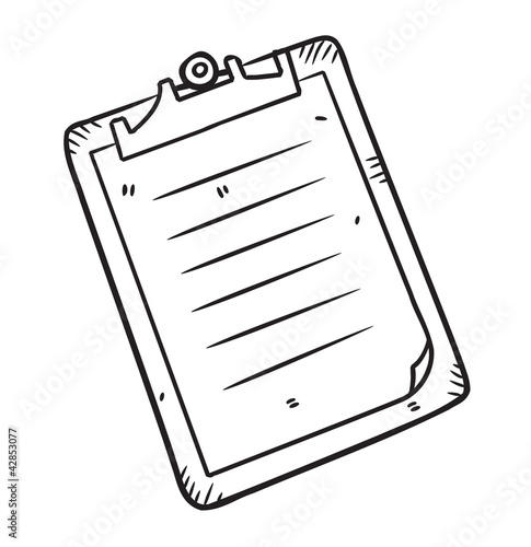 clip board in doodle style