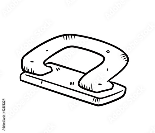 hole puncher in doodle style