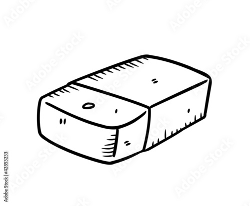 eraser in doodle style