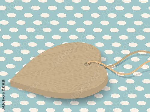 wooden heart and string