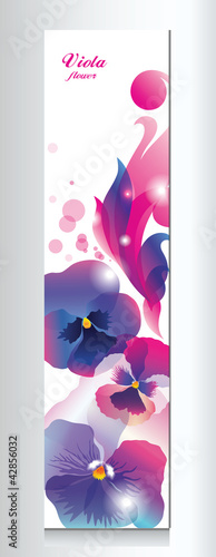 Viola flower vector background