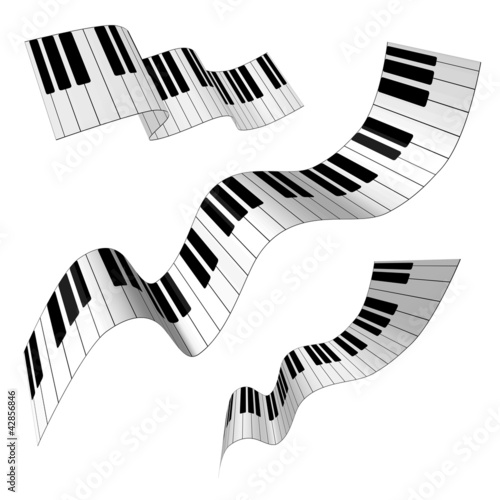 Piano keys, vector background