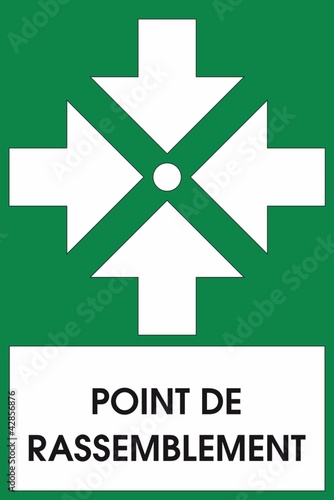 Point de rassemblement ou ralliement avec texte