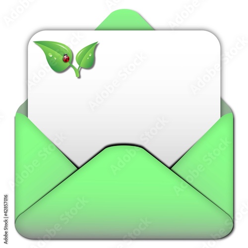 envelope green