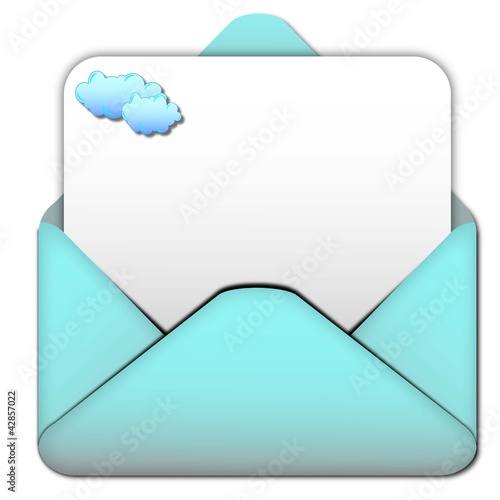 envelope blue