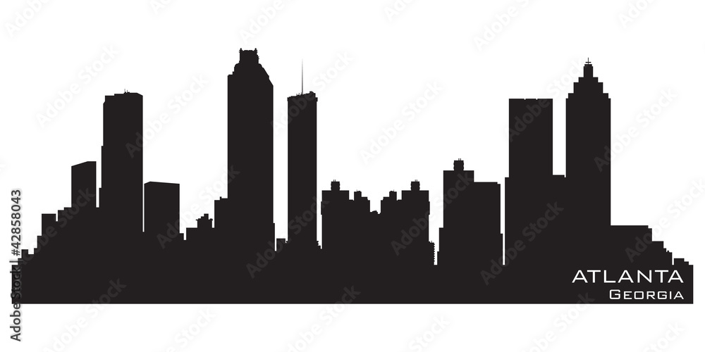 Atlanta, Georgia skyline. Detailed vector silhouette