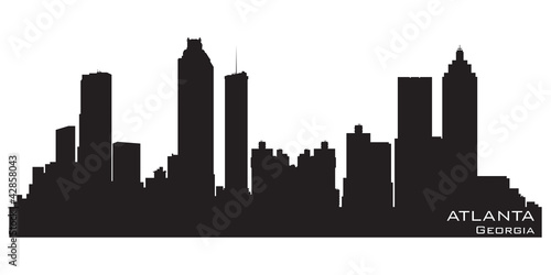 Atlanta, Georgia skyline. Detailed vector silhouette