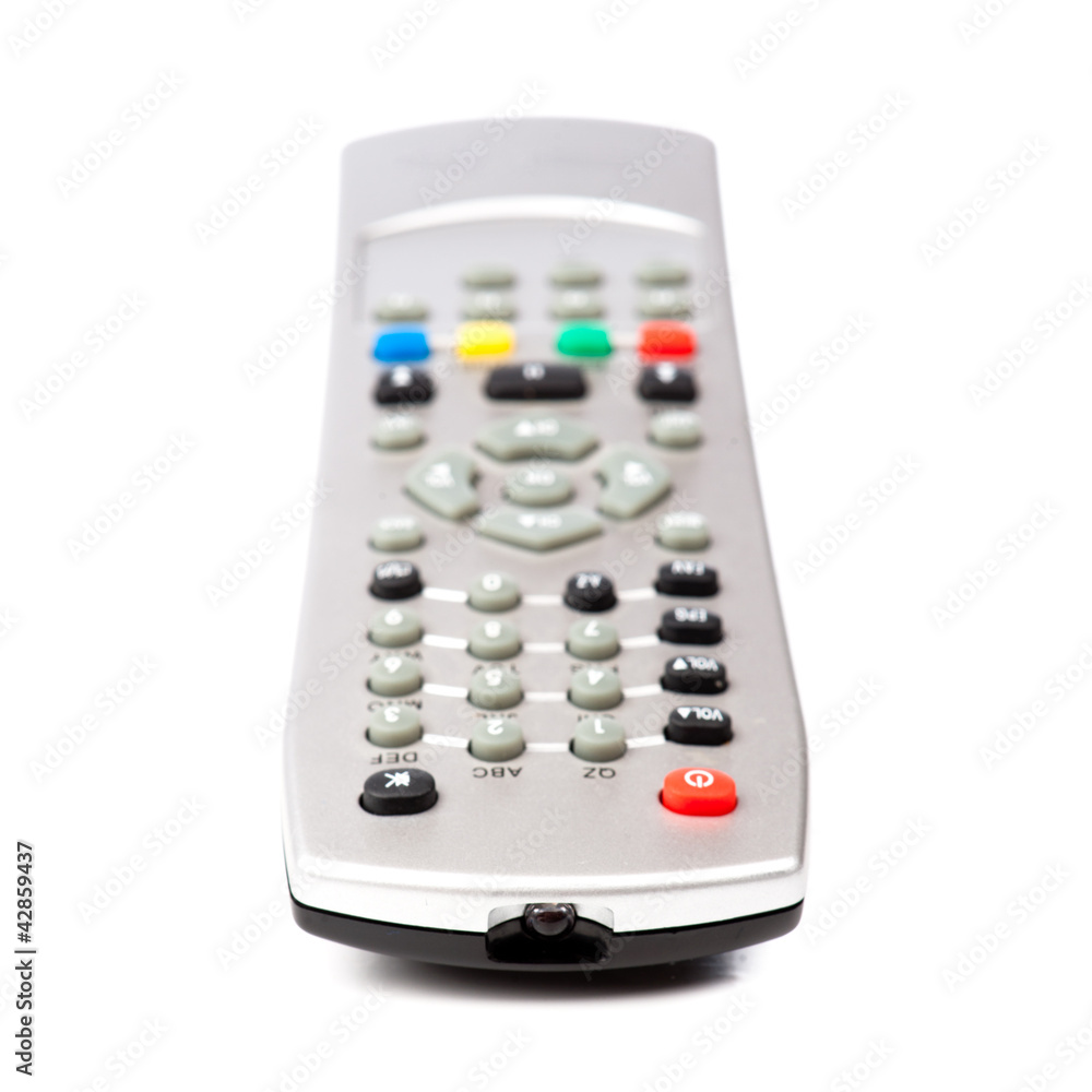 TV remote control isolated on white background TV remote control isolated on white background