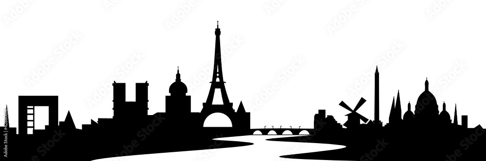 Obraz premium Paris Skyline mit Seine
