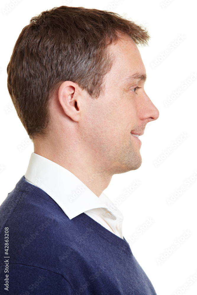 Portrait im Profil eines Mannes Portrait im Profil eines Mannes