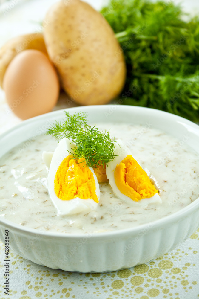 Dill soup with egg Dill soup with egg