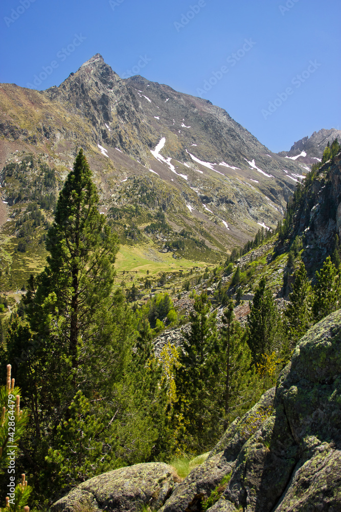 beautiful mountain landscape in French Pyrenees