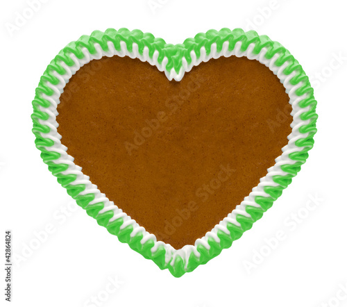 Grünes Lebkuchenherz
