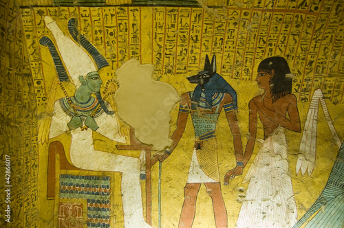 Tomb Painting from Ancient Egypt photo