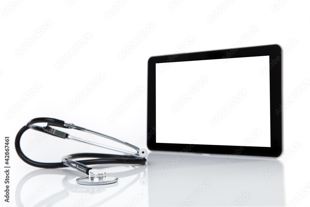 tablet mit stethoskop tablet mit stethoskop
