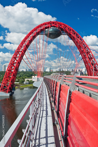 Modern suspension bridge