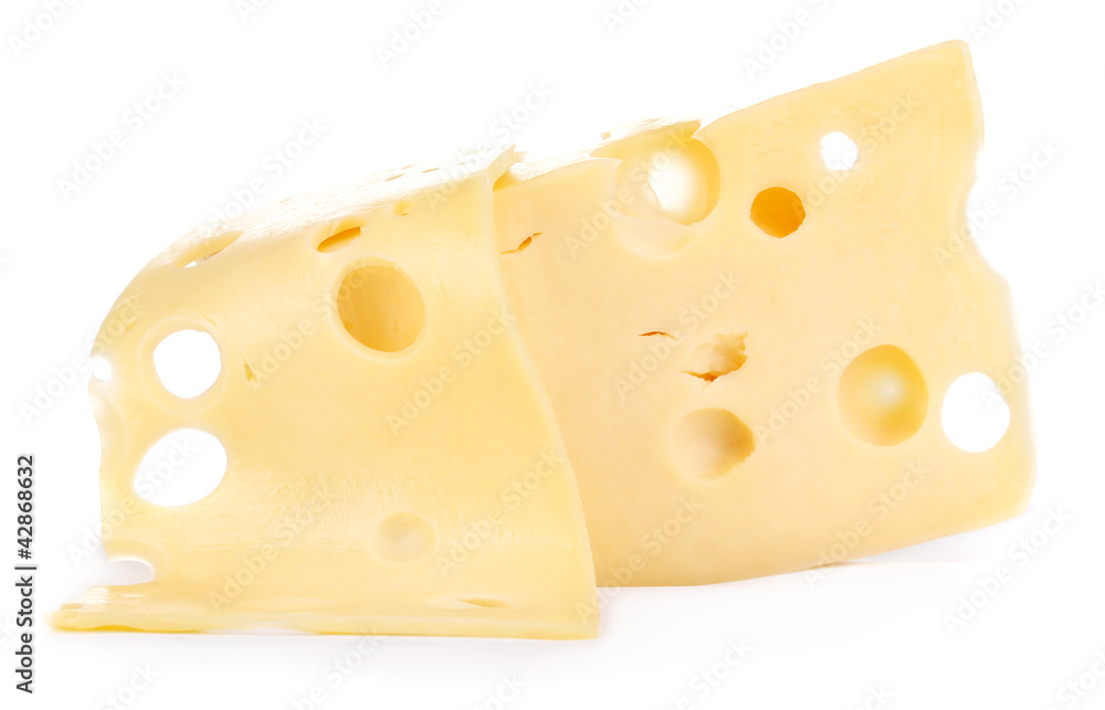 Cheese isolated on white Cheese isolated on white