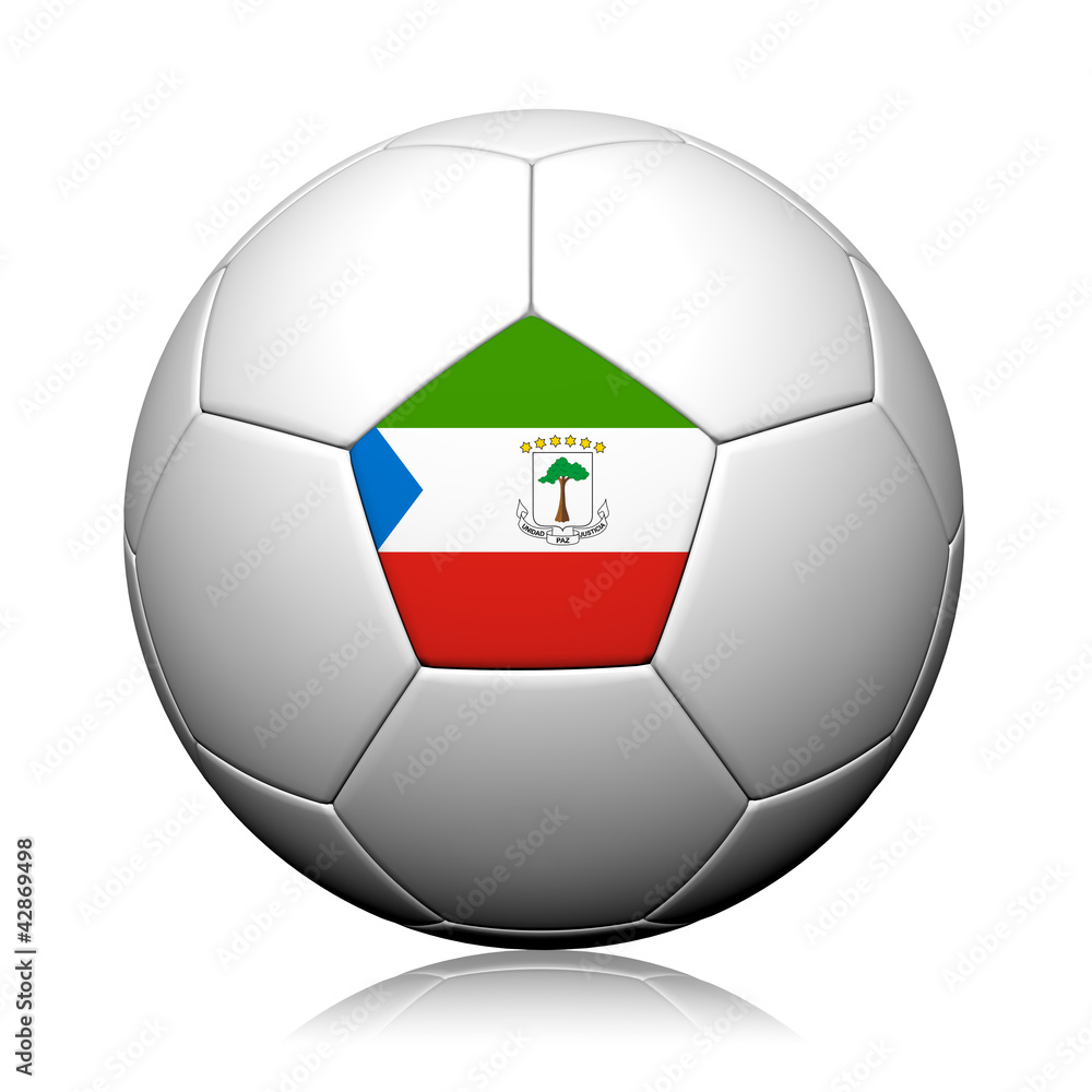 Equatorial Guinea Flag Pattern 3d rendering of a soccer ball Equatorial Guinea Flag Pattern 3d rendering of a soccer ball