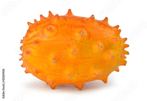 kiwano melon isolated on white photo