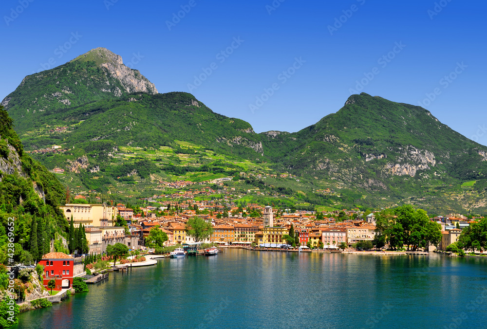 the city of Riva del Garda, Lago di Garda,Italy