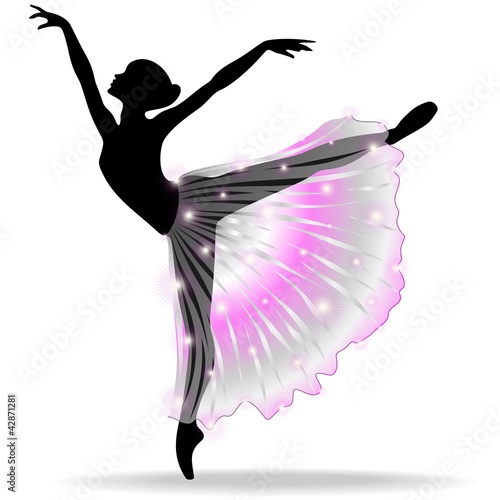 Ballerina Danza Classica-Classic Dance Dancer-Vector Silhouette