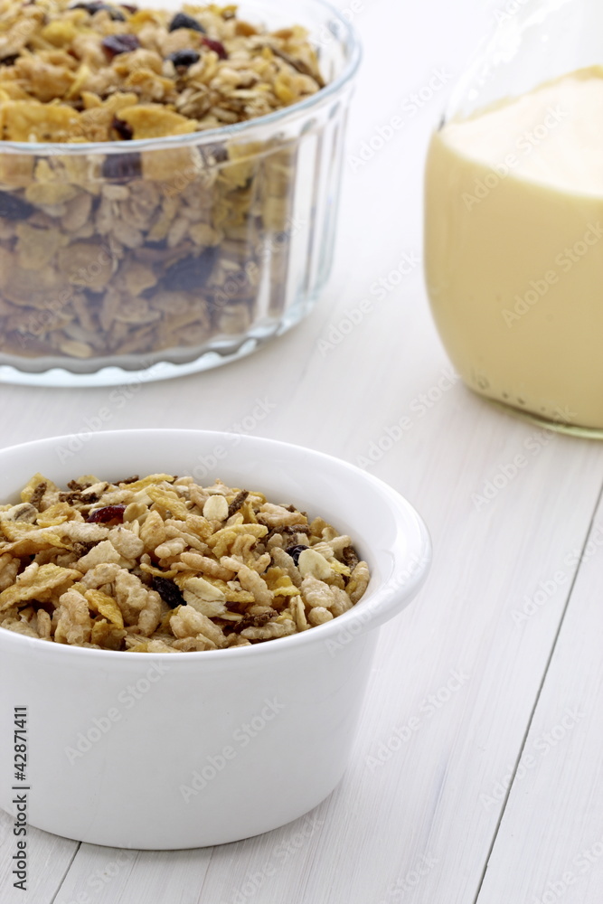 Delicious and healthy muesli or granola Delicious and healthy muesli or granola